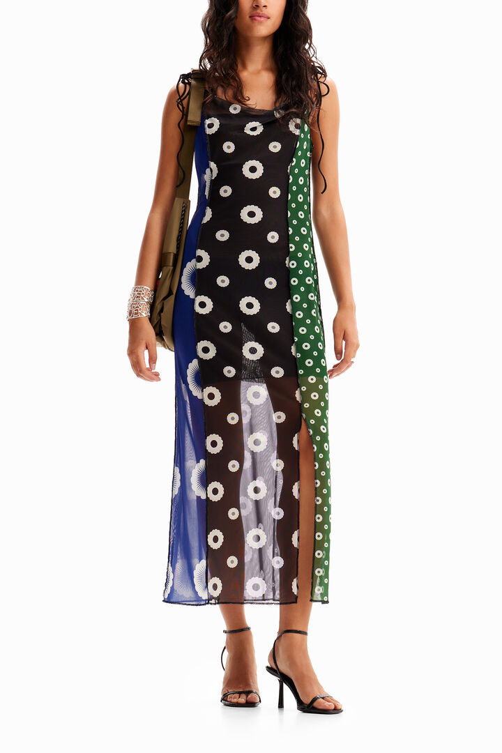 Midi obleka z geometrijskimi vzorci | Desigual