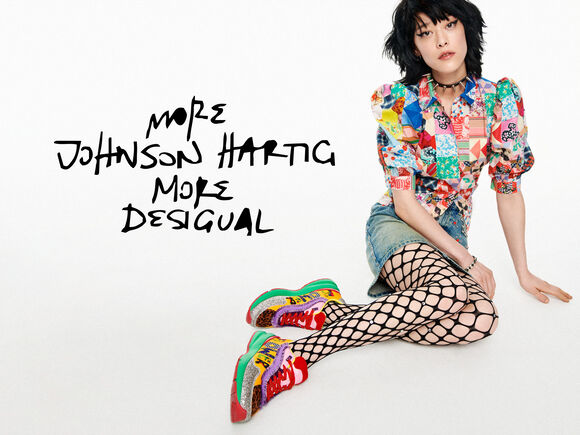 Sneakers mit Flower-Patchwork Johnson Hartig