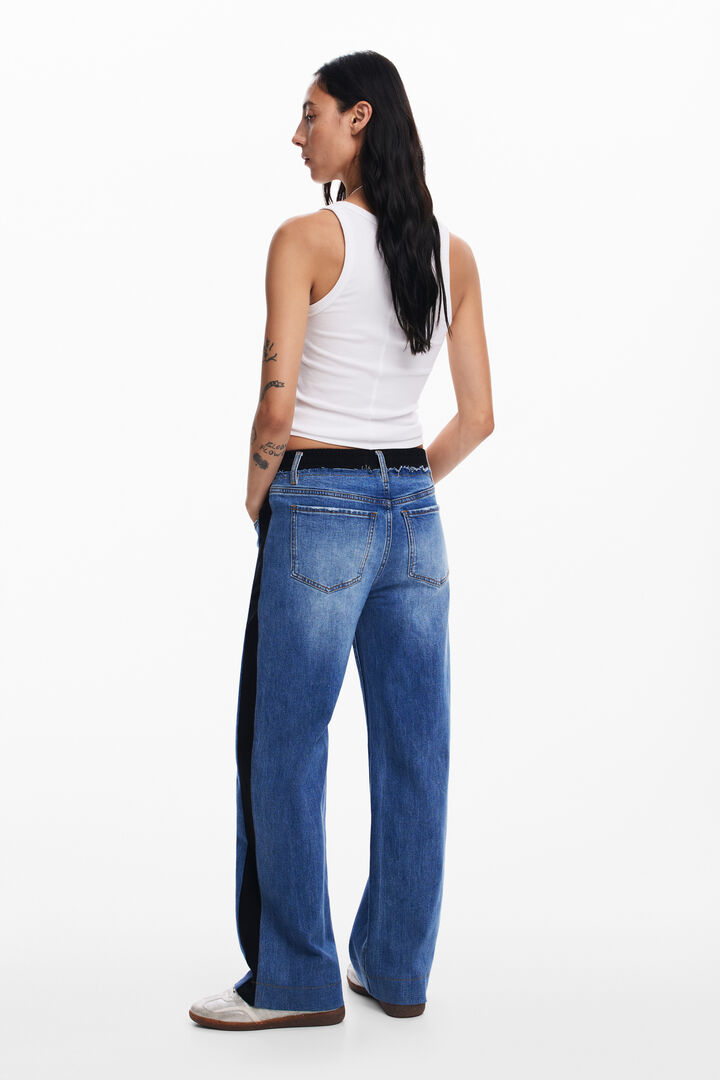 Combined denim pants | Desigual