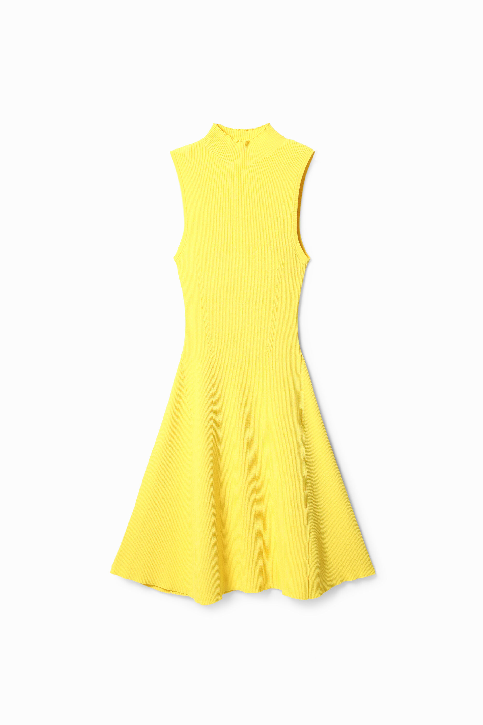 Kurzes Skater-Kleid Rippstoff