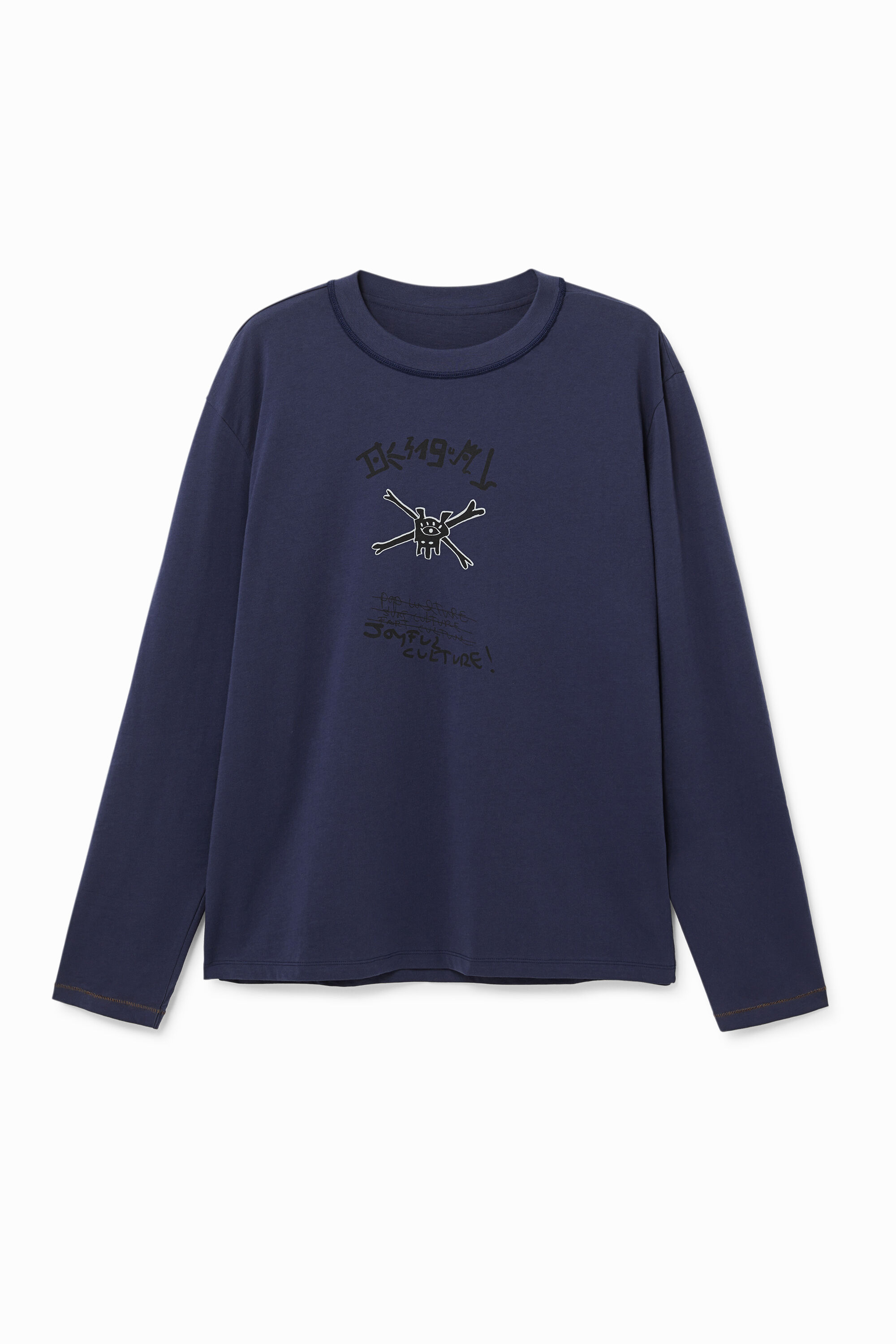 Cotton T-shirt front decoration