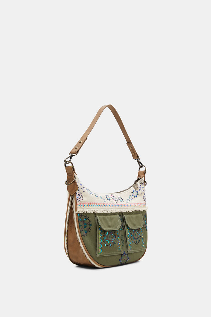 Bolso media luna loneta | Desigual