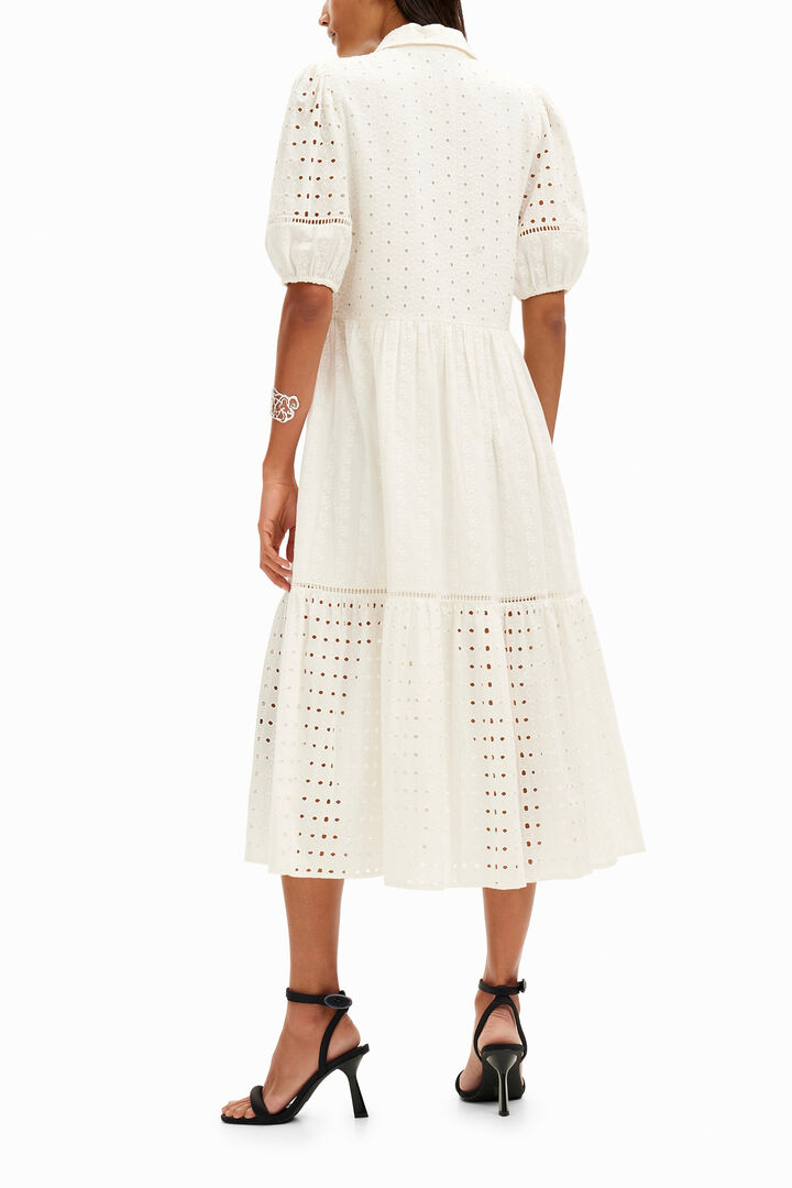 Vestido midi camisero bordados | Desigual