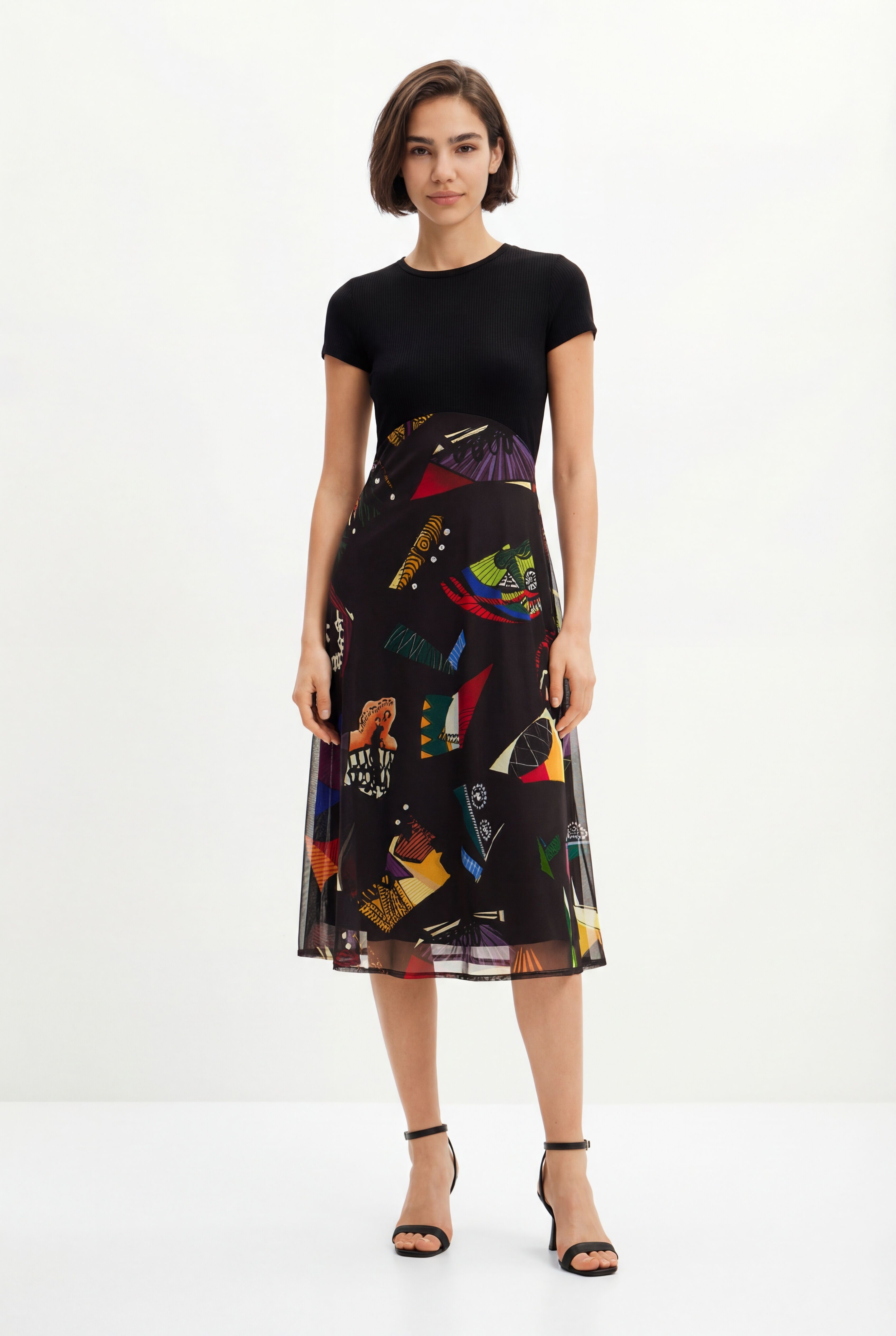 Desigual, Midikleid Kombi M. Christian Lacroix, Schwarz, XS