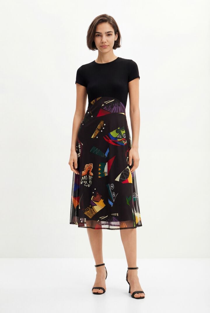 Vestido midi combinado M. Christian Lacroix