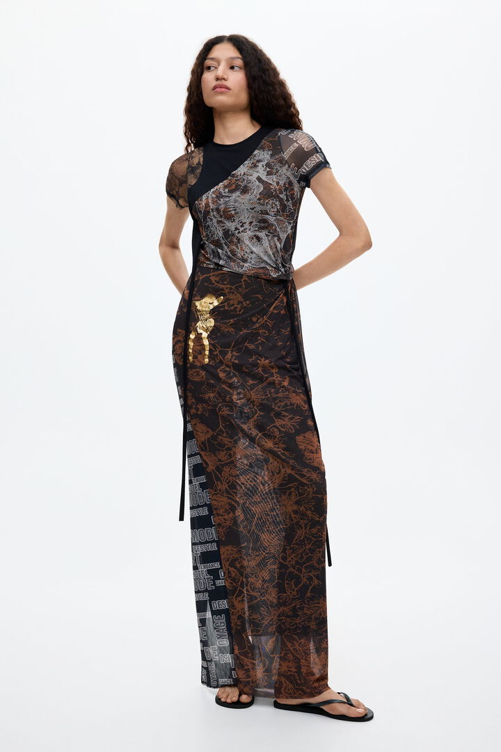 OTTOLINGER PRINTED LONG DRESS
