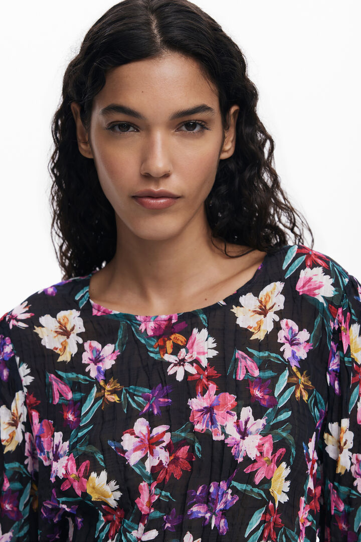 Plissé bloemenblouse | Desigual