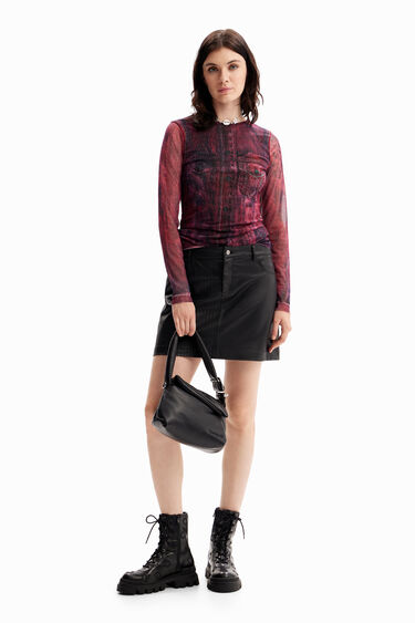 Samarreta tul efecte denim | Desigual