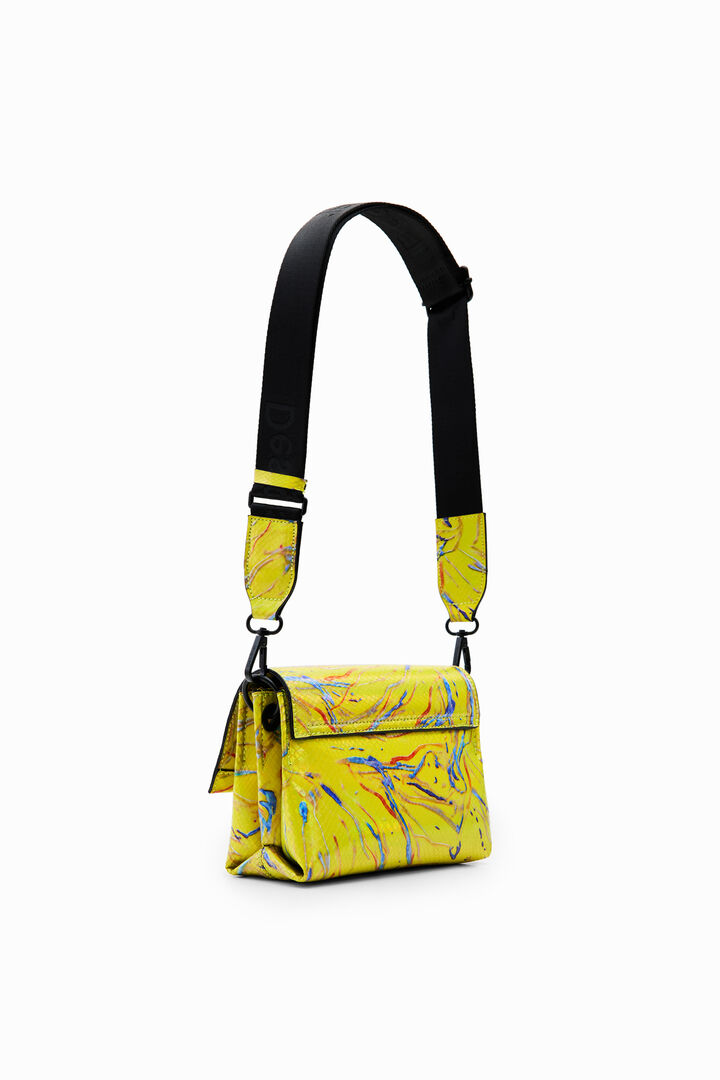 Small gold arty crossbody bag | Desigual