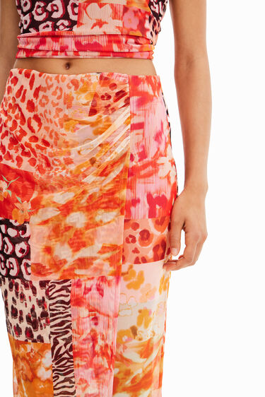 Faldilla midi tul patch | Desigual