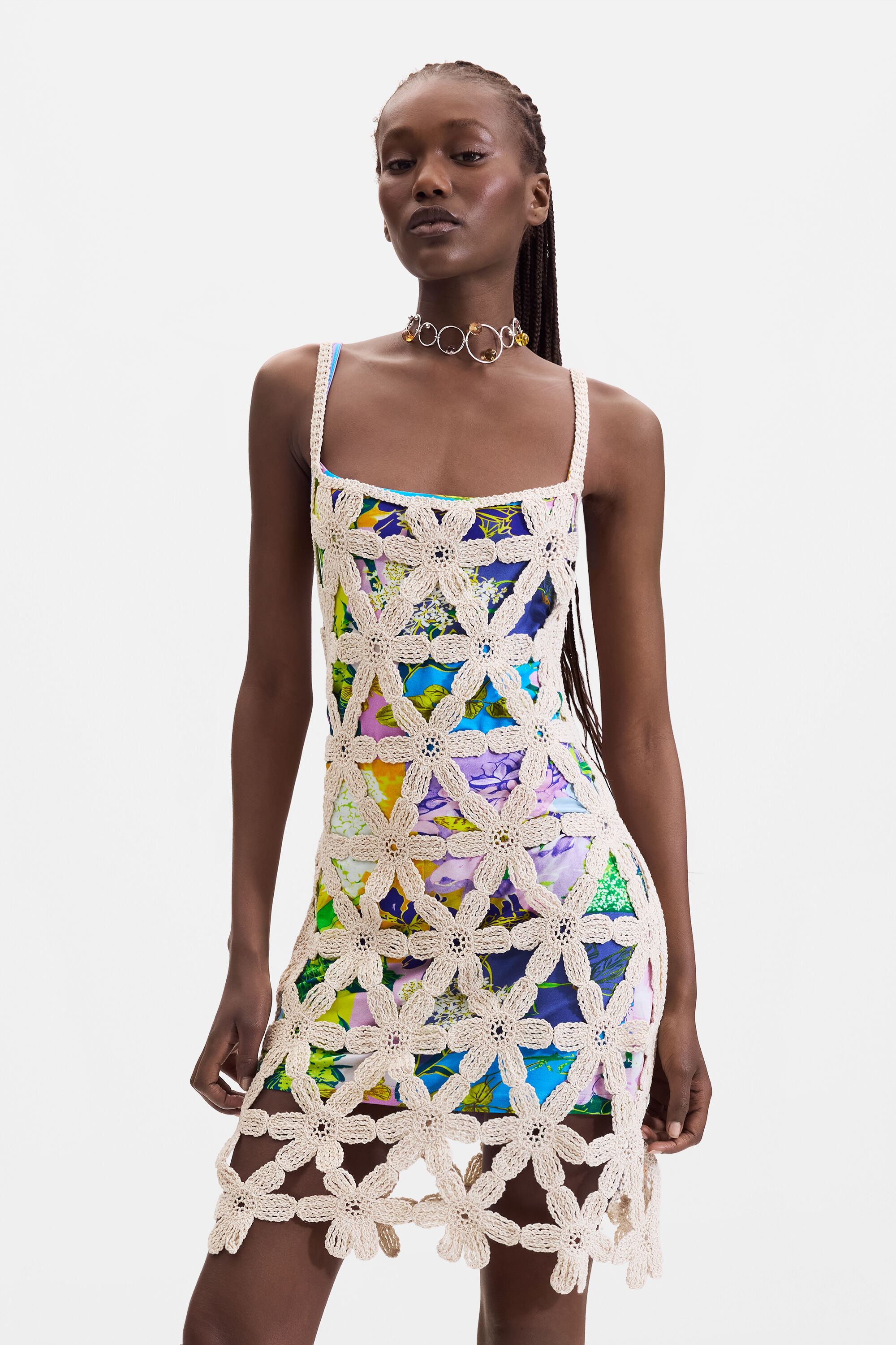 白いクロシェワンピース ホワイト 女性用 I Desigual.com