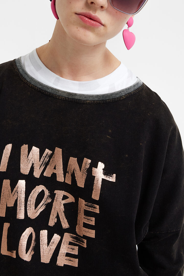 Love worn sweatshirt | Desigual