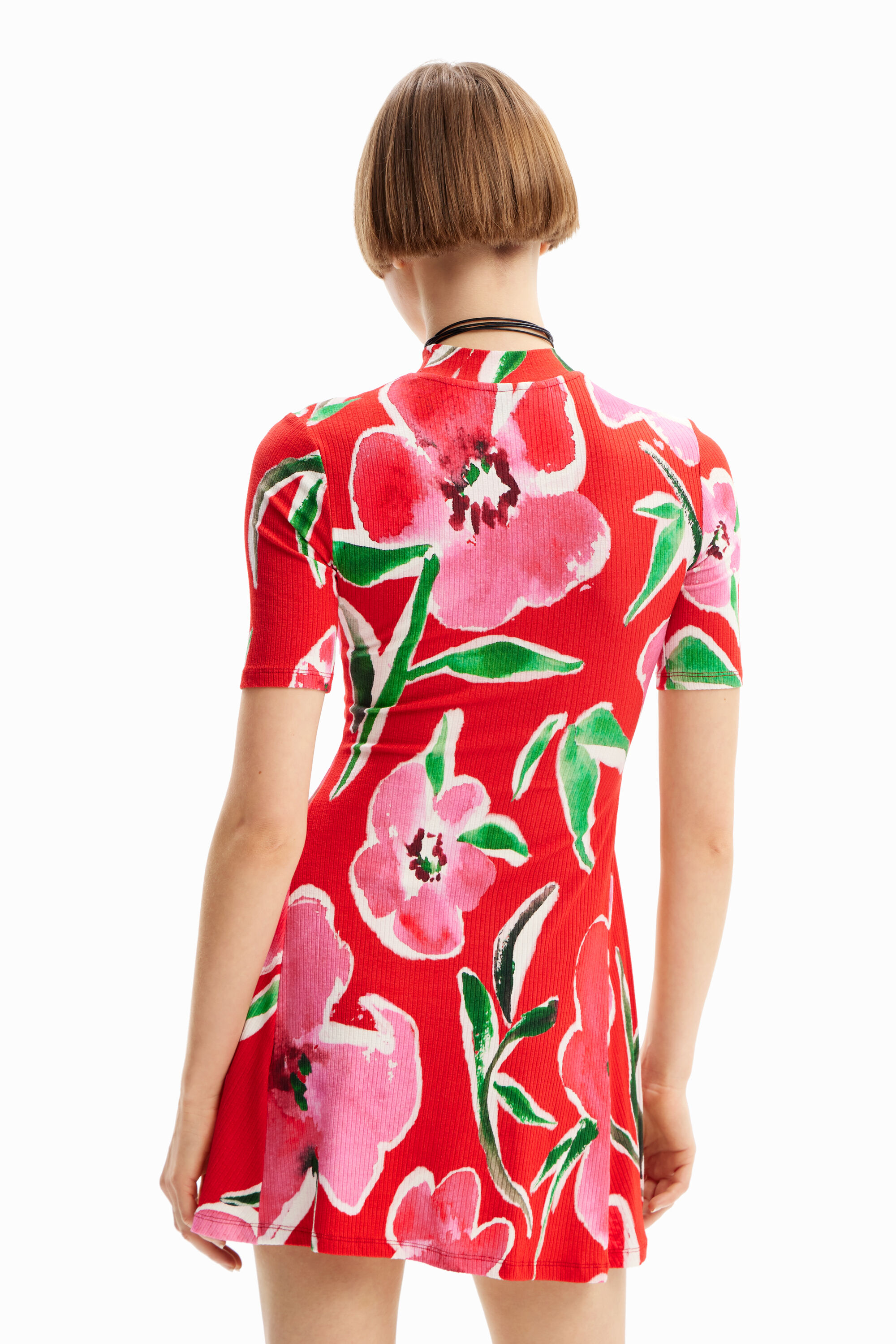 Women s Short floral skater dress I Desigual
