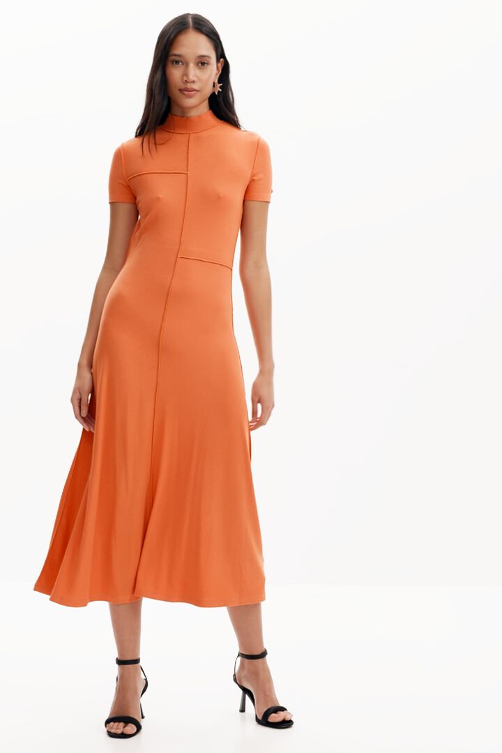 Vestido midi cuello alto | Desigual