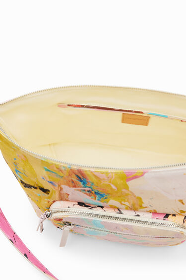 Large painting crossbody bag | Desigual