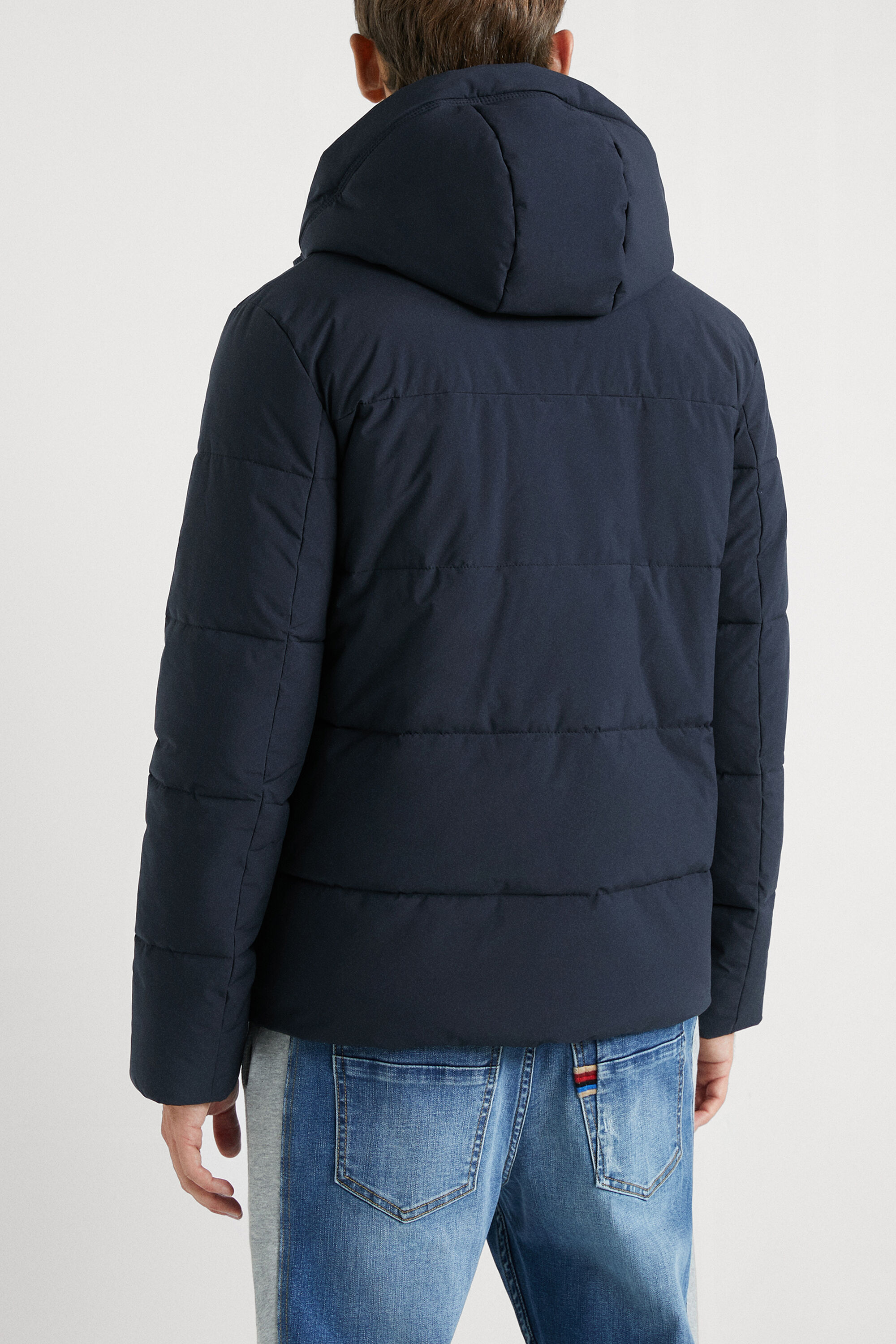 mens padded denim jacket