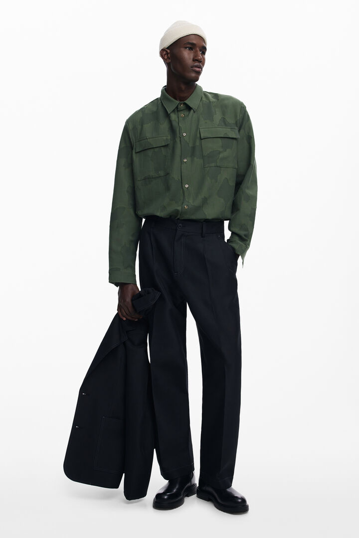 Pantalón pinzas contrastes | Desigual