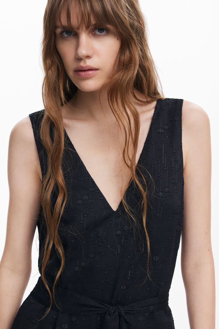 Shiny jumpsuit with belt | Desigual