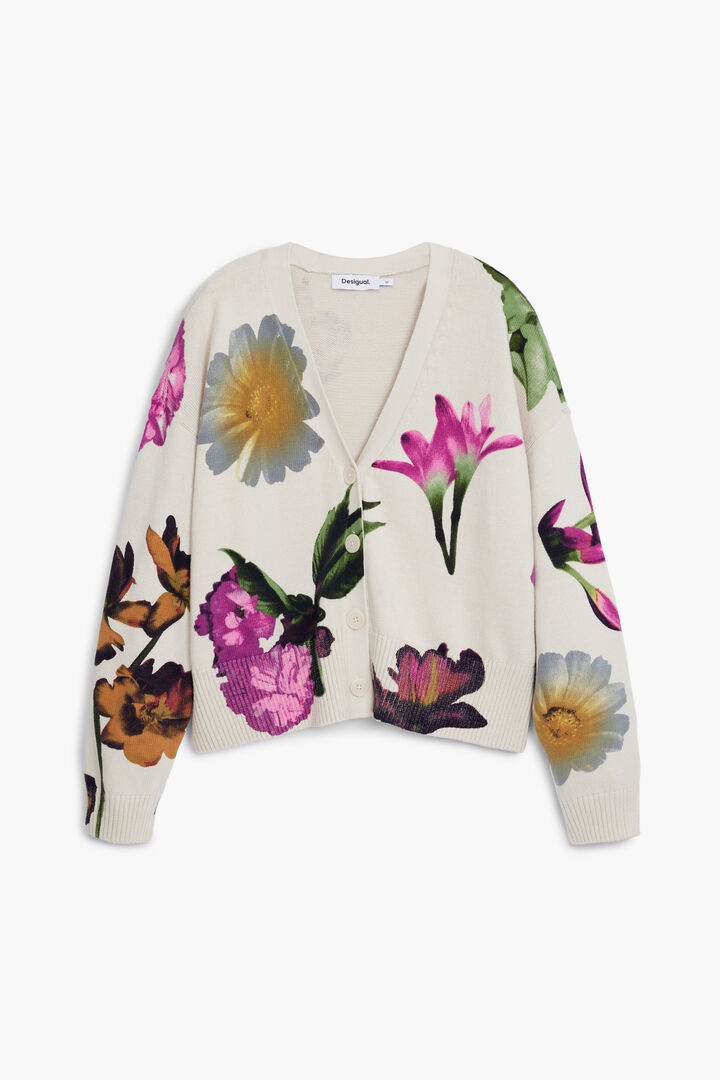 Cárdigan estampado flores | Desigual