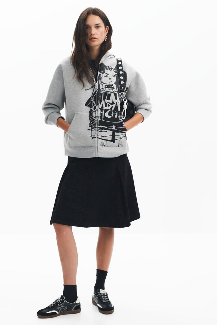 Printed zip-up sweatshirt M. Christian Lacroix | Desigual