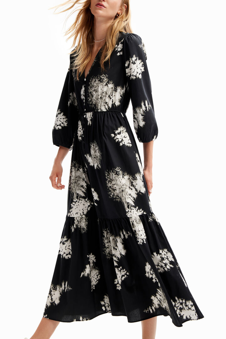 Floral midi shirt dress | Desigual