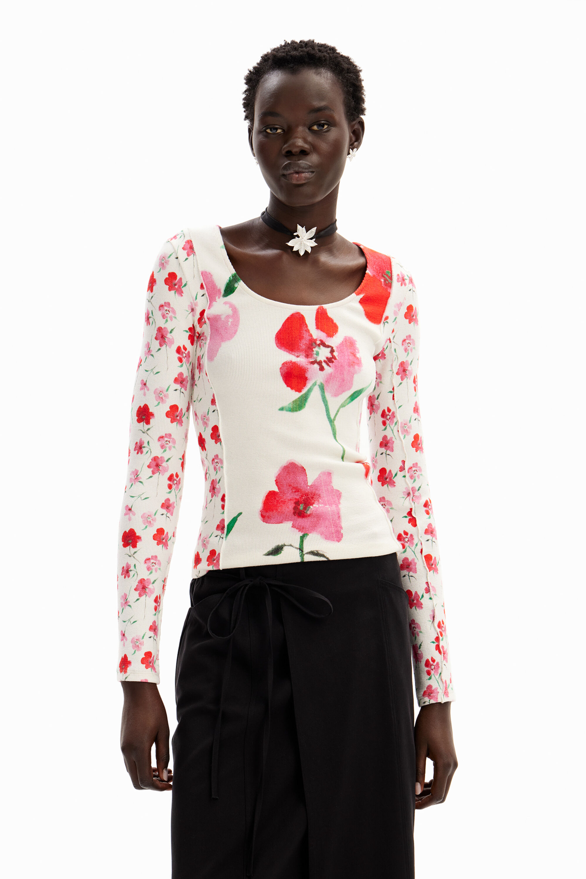 Desigual Patchwork floral T-shirt