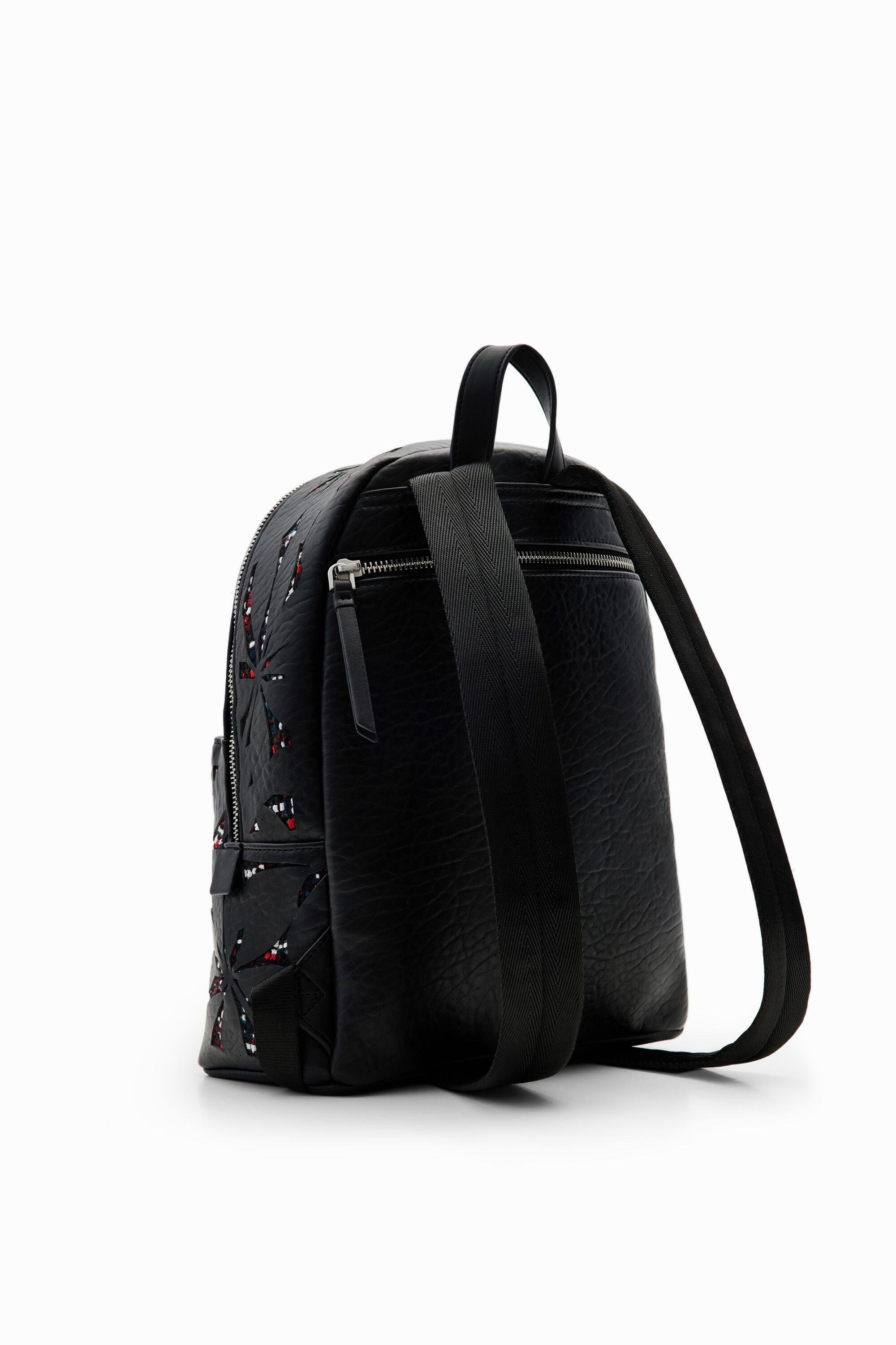 Mochila peque a flores troqueladas