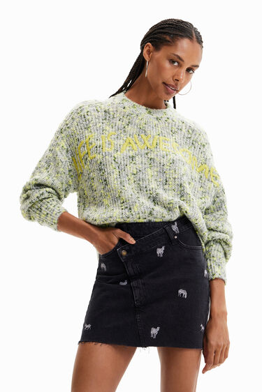 Camisola efeito leopardo riscas | Desigual