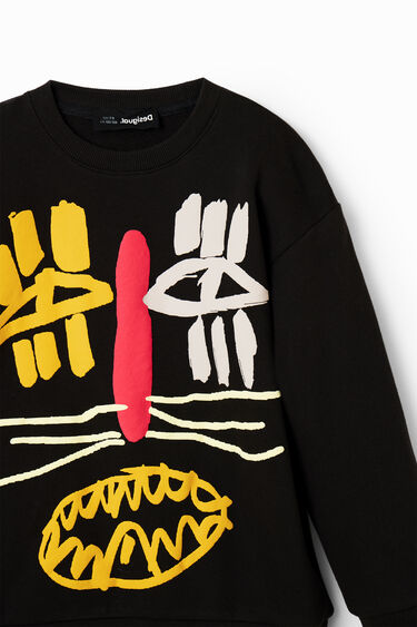 Sweatshirt met tekening in reliëf | Desigual