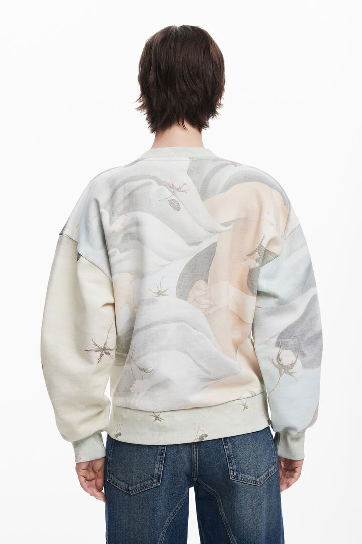 Arty print sweatshirt | Desigual