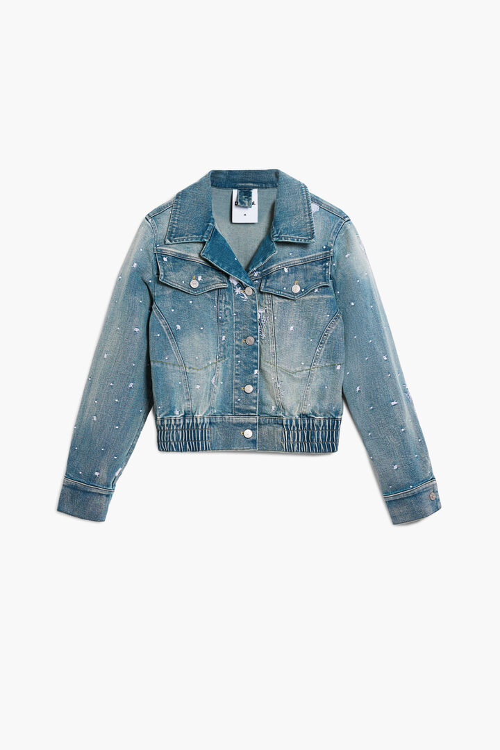 Embroidered trucker jacket