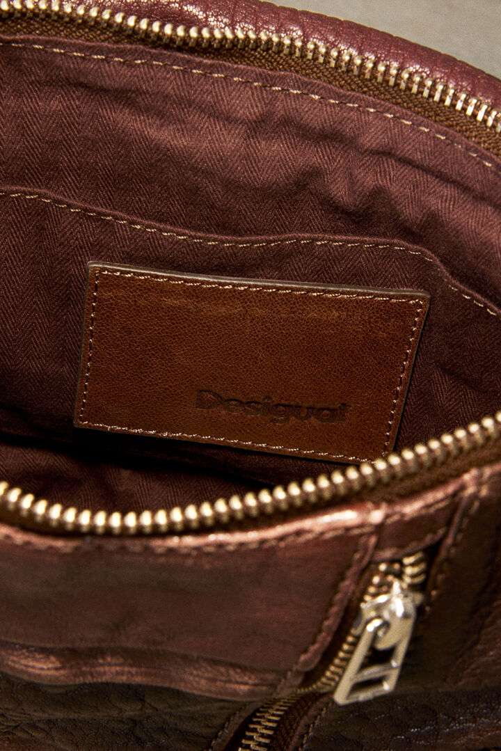 Sac moyen en cuir textures studio | Desigual