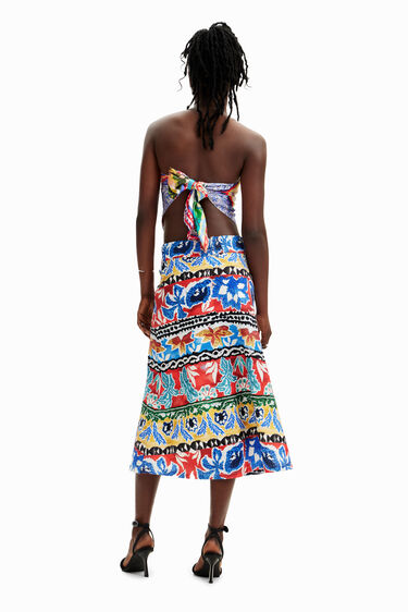 Spódnica midi z etnicznym wzorem Stella Jean | Desigual