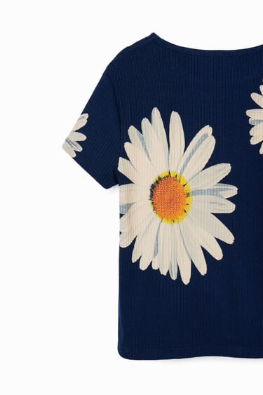 Ribbed daisy T-shirt | Desigual