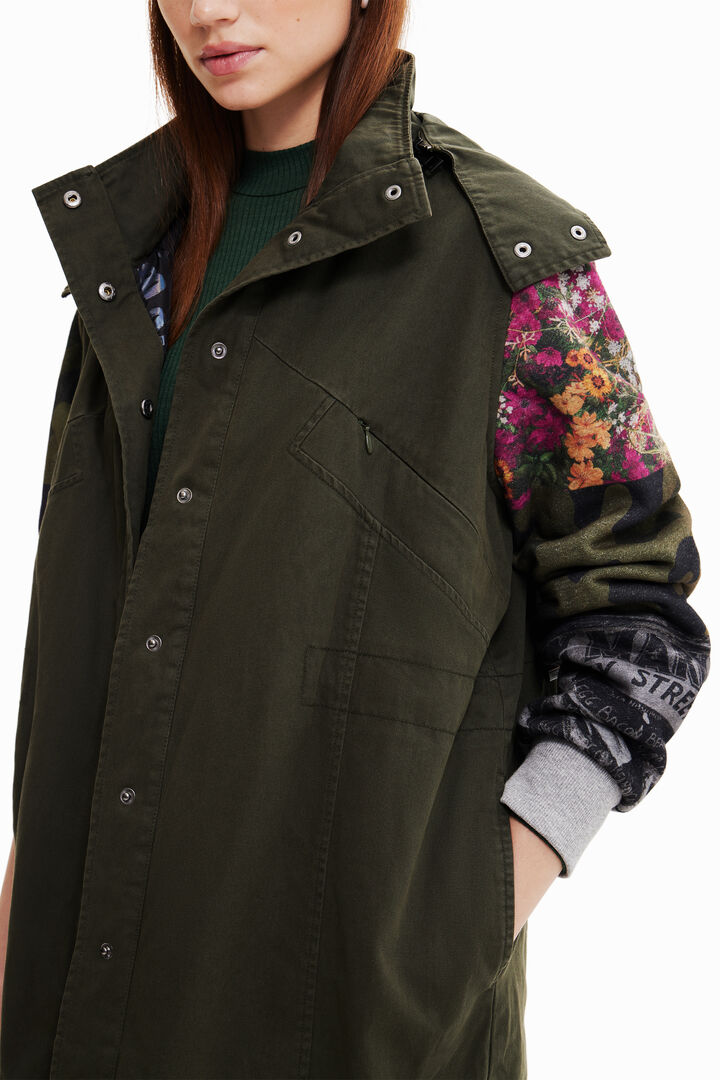 Dlouhá hybridní parka | Desigual