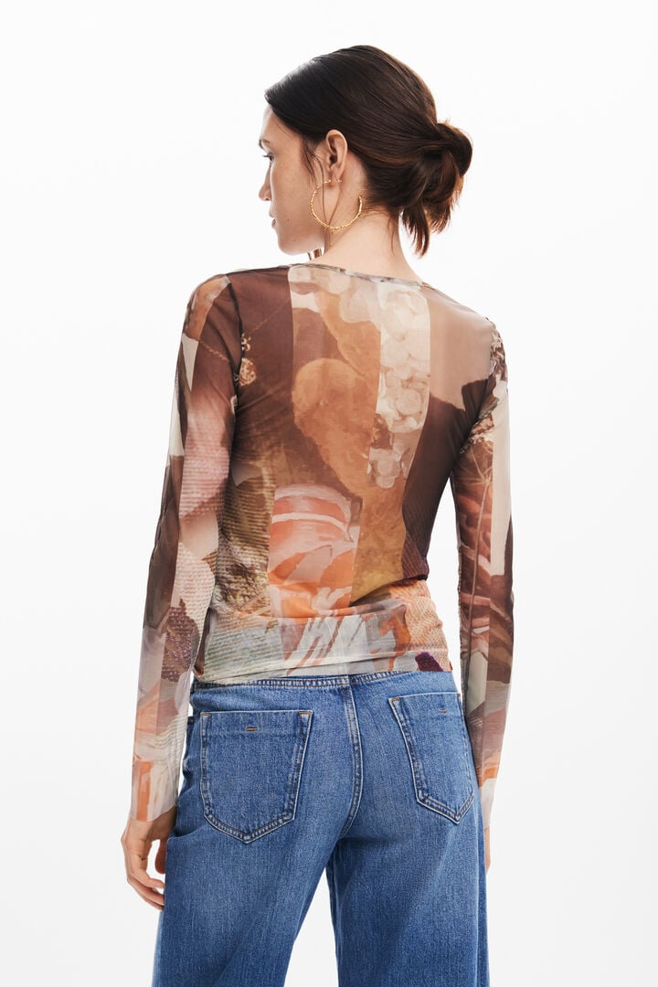 Printed tulle T-shirt | Desigual