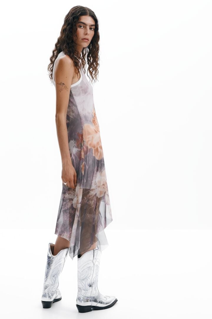 Vestido asimétrico flores | Desigual