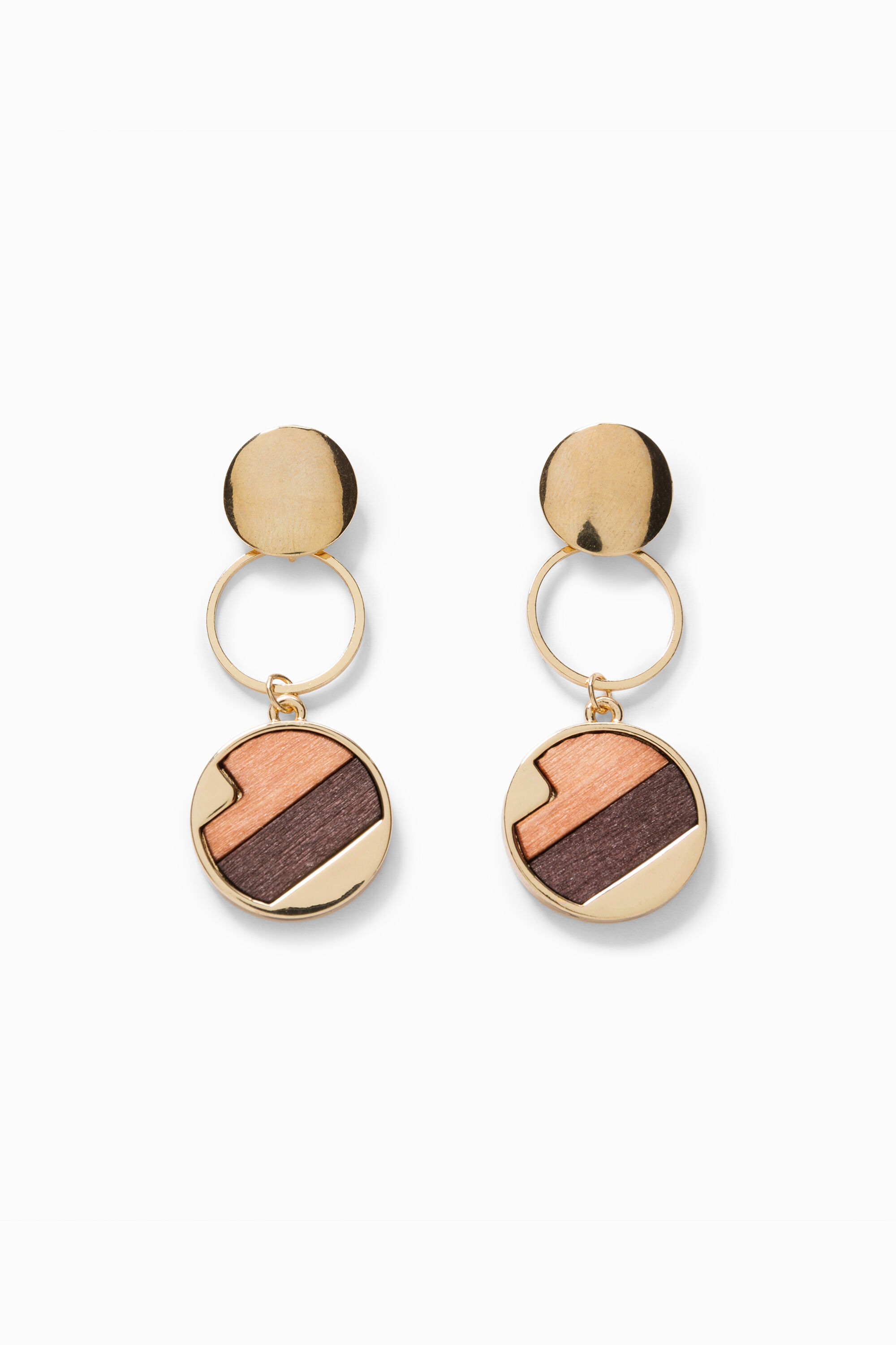 Pendientes Wood Orange - BROWN - U