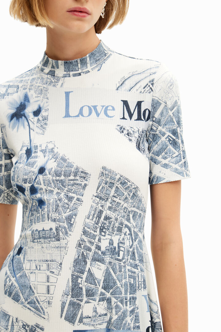 Short map skater dress | Desigual