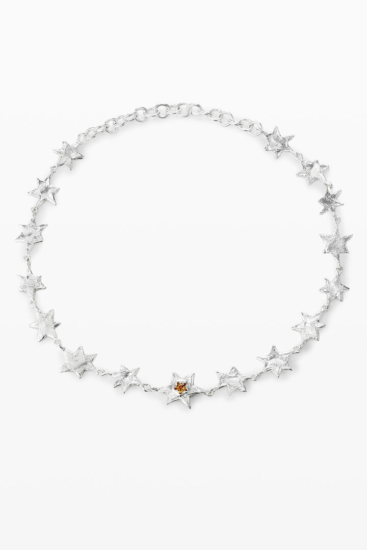 Choker estrellas baño plata Zalio