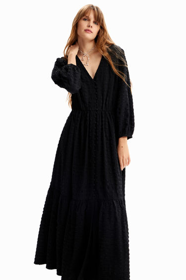 Vestit llarg textura | Desigual