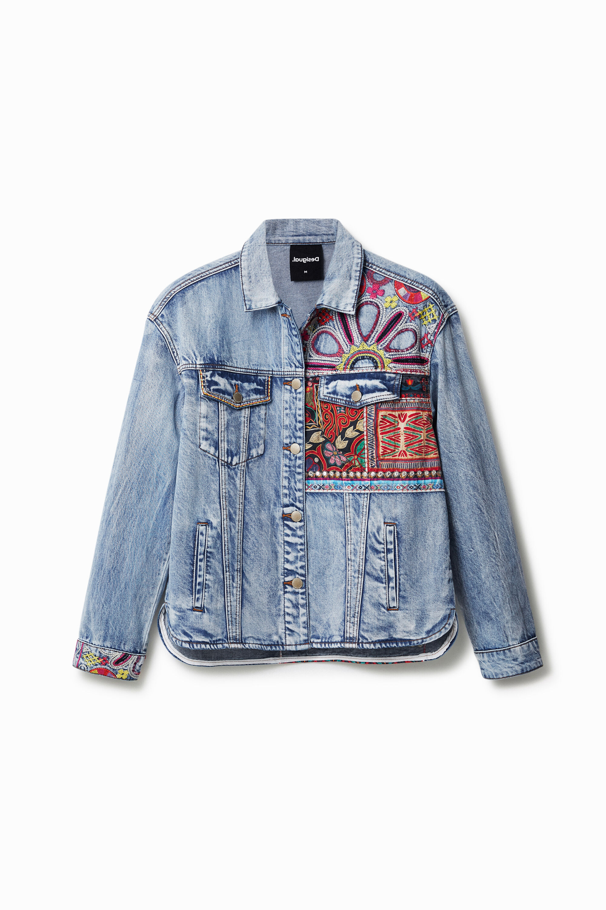 Desigual Oversized Denim Overshirt In Blue