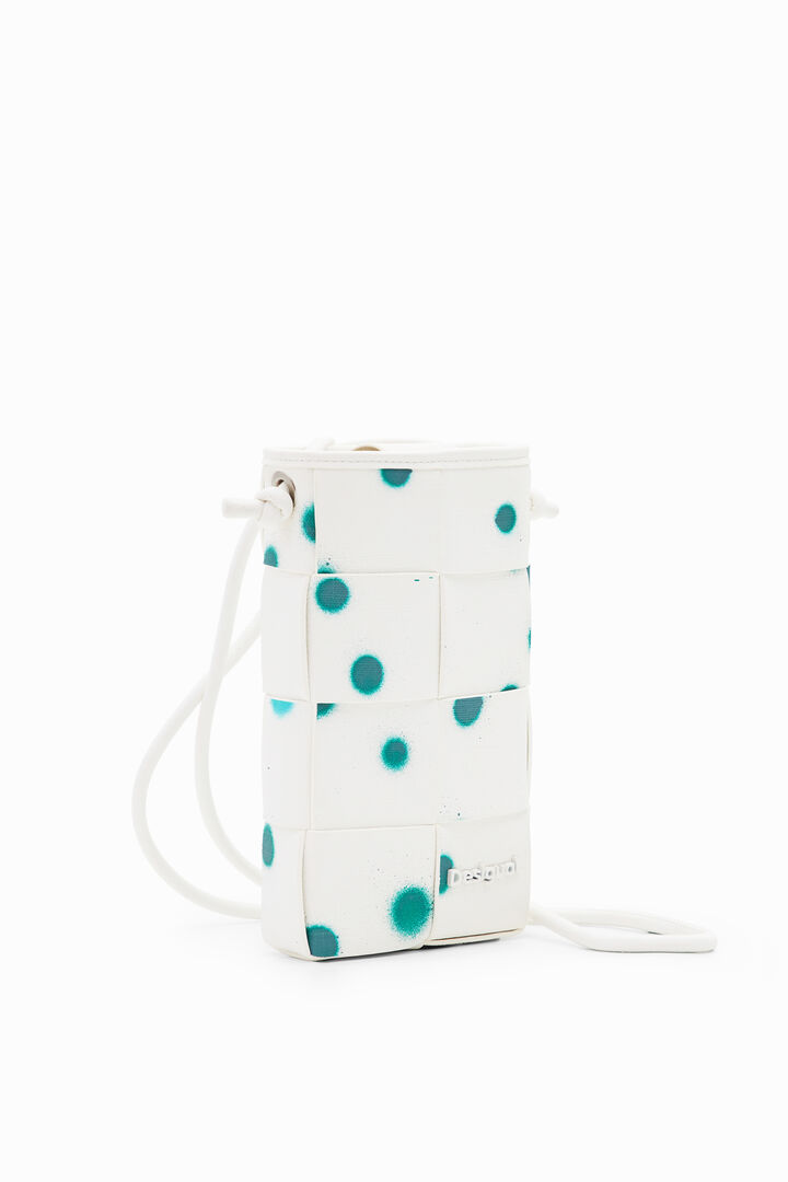 L woven droplets phone pouch