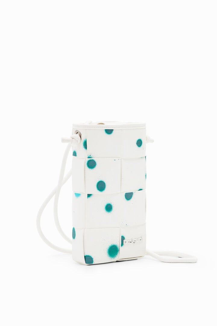 L woven droplets phone pouch