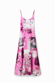 Vestit midi llencer collage | Desigual