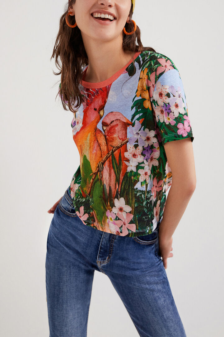 Shirt mit Papageien | Desigual