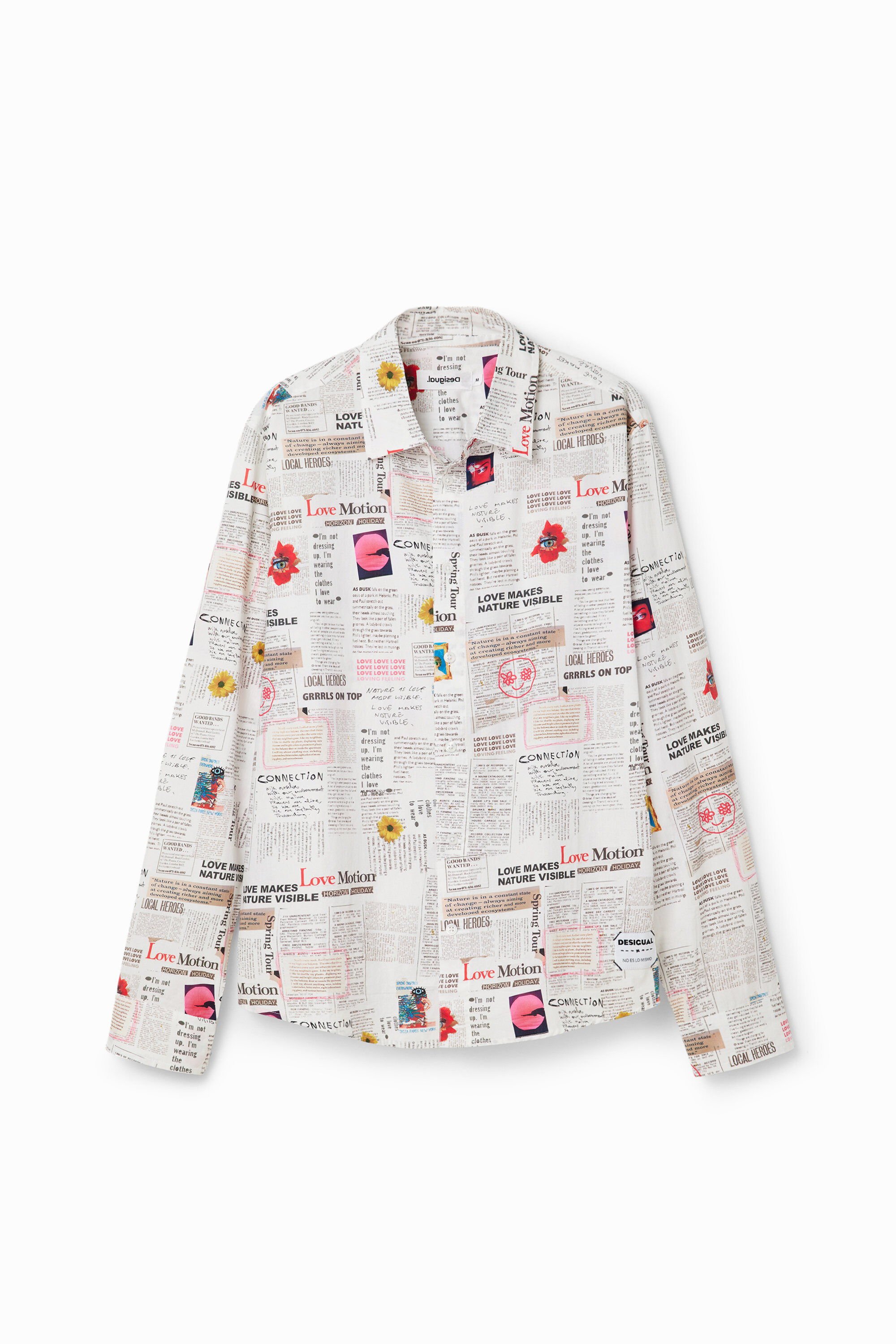 Chemise manches longues journal