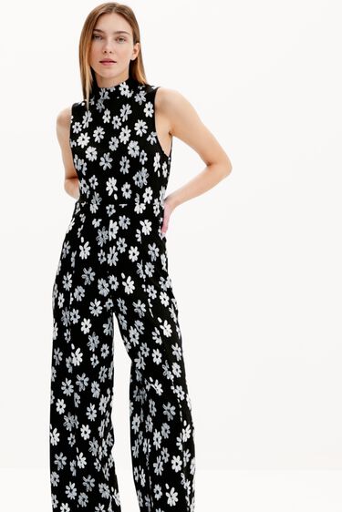 Contrast floral jumpsuit | Desigual