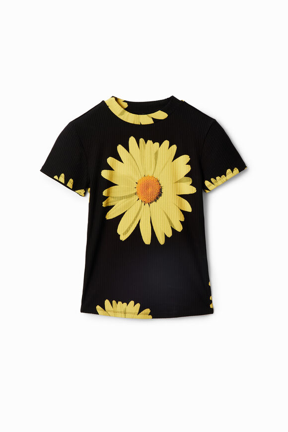 Ribbed daisy T-shirt
