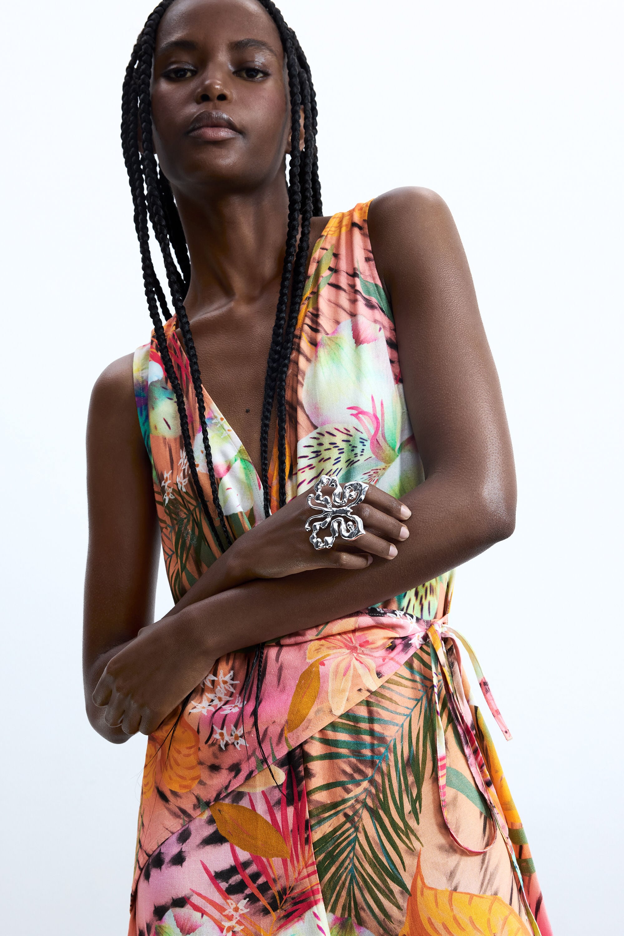 Tropical Wrap Jumpsuit yellow Women's I Desigual.com